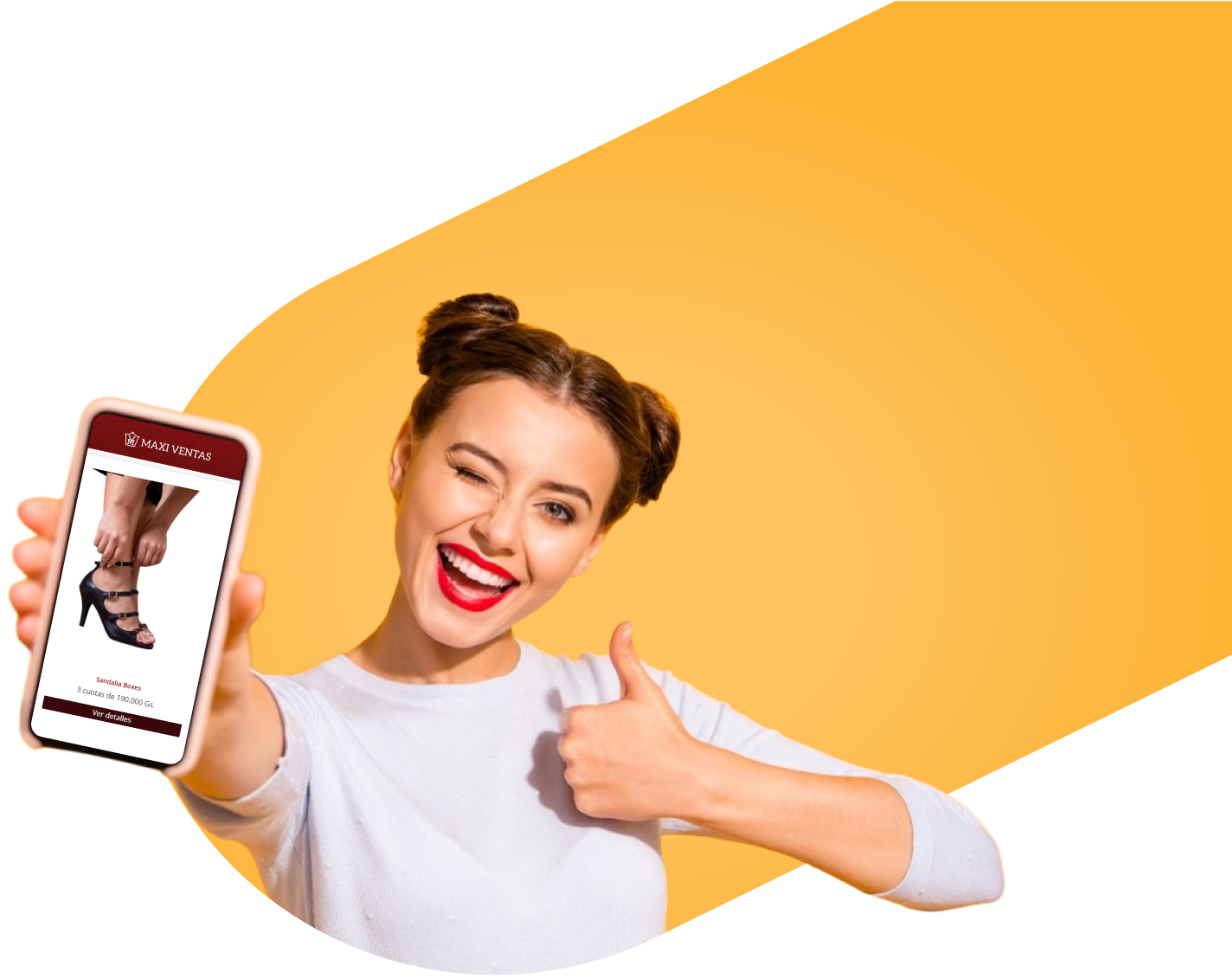 Persona sonriente con celular